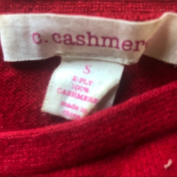 VTG Cashmere 100% Cashmere Color Block Sweater Sz S Black Red 3/4 Sleeve Cozy - Picture 3 of 4